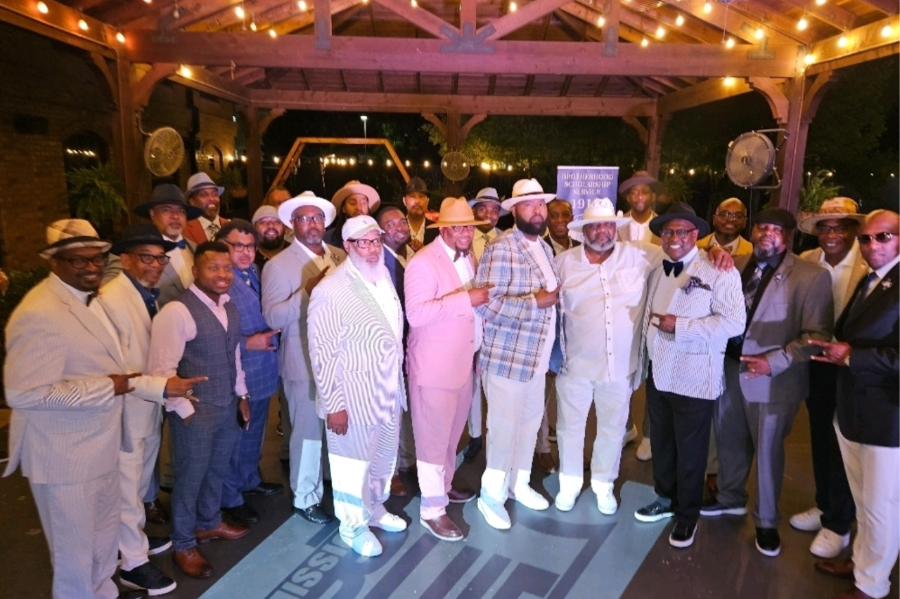 Phi Beta Sigma Fraternity members gathering during Tau Zeta Sigma Weekend, celebrating brotherhood, leadership, fellowship, and community service.